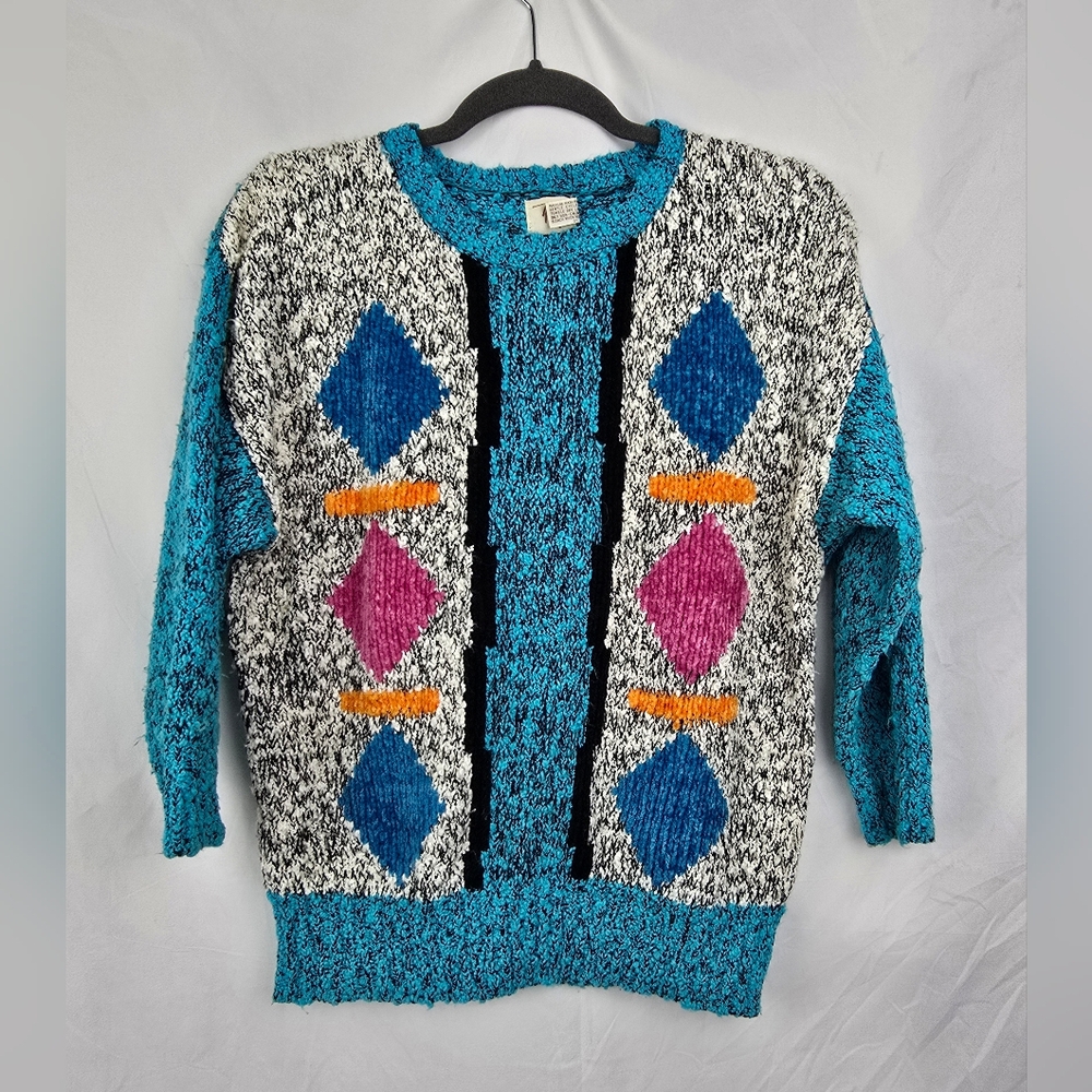 Vintage Retro 80's 90's Rafferty Pullover Knit Crew Neck Classic Sweater sz M